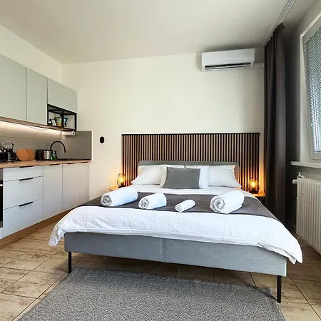 New Cozy Studio, Ac & Free Private Parking Appartement *